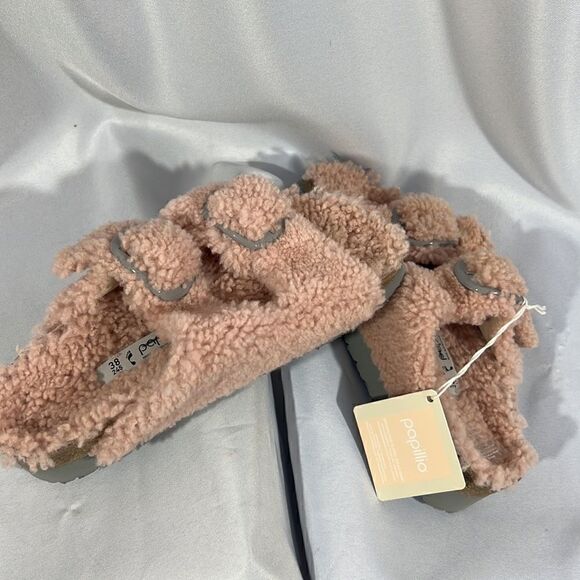 BIRKENSTOCK PAPILLIO DAYTONA SLIDE IN TEDDY CRYSTAL ROSE NWT ASSORTED SIZES - Picture 7 of 14